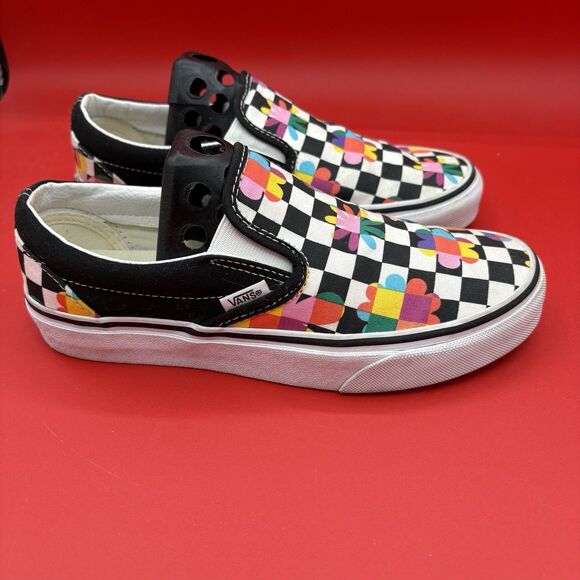 VANS "Flower Power" Floral Checkerboard Skate Shoes Sneakers Unisex Size M5/F6.5 - Picture 4 of 8